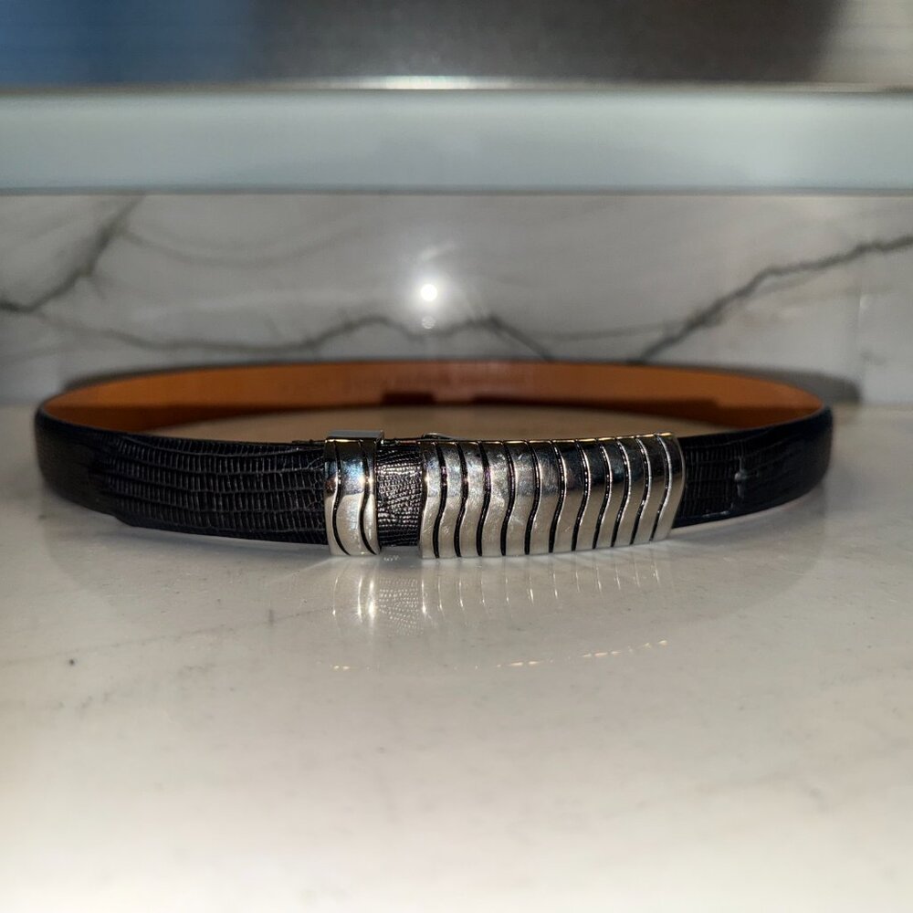 Jamie Sadock black leather belt